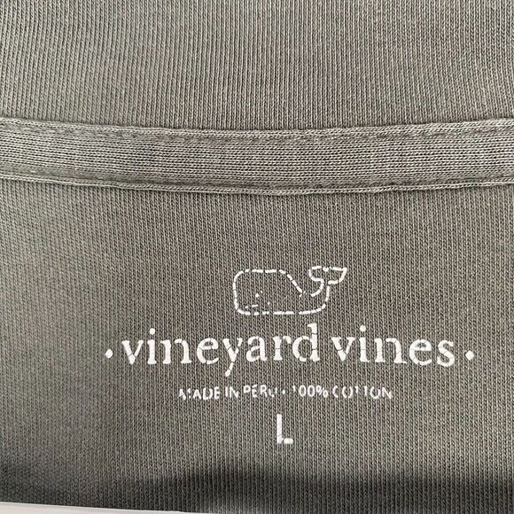 Vineyard Vines Pullover Mens Large Gray Sweater 1/4 Zip Cotton Jacket Stretch - Picture 10 of 16
